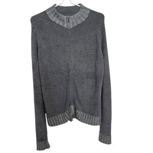 Exofficio‎ Men's Long Sleeve Zip Up Sweater Crew Neckline Cozy Gray Size Large